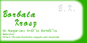 borbala krosz business card